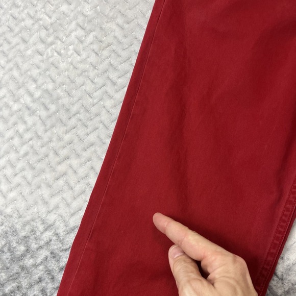 Polo Ralph Lauren 650 Denim Jean Pant Men 33x32 Red Straight Prep Chino Cotton - Picture 16 of 16